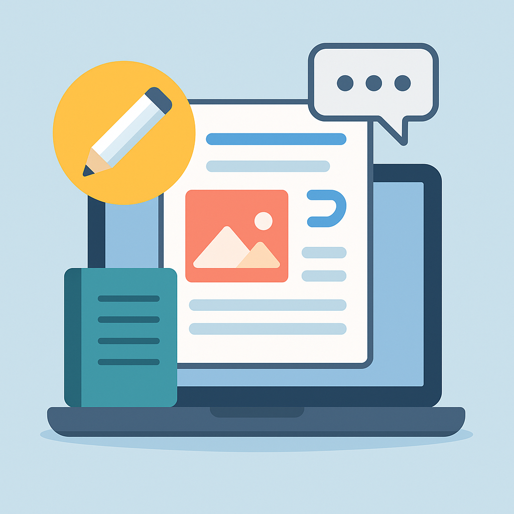 Blog content illustratie
